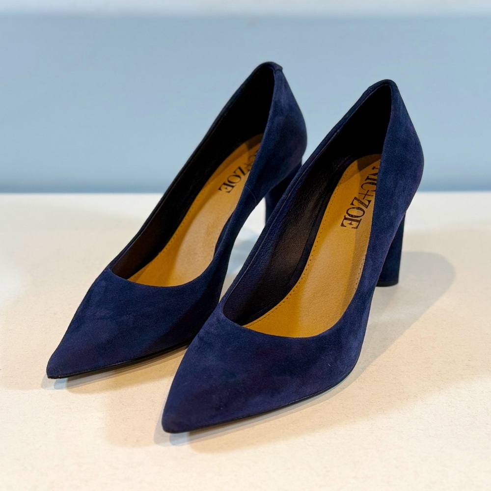 Nic & Zoe Navy Suede Pumps